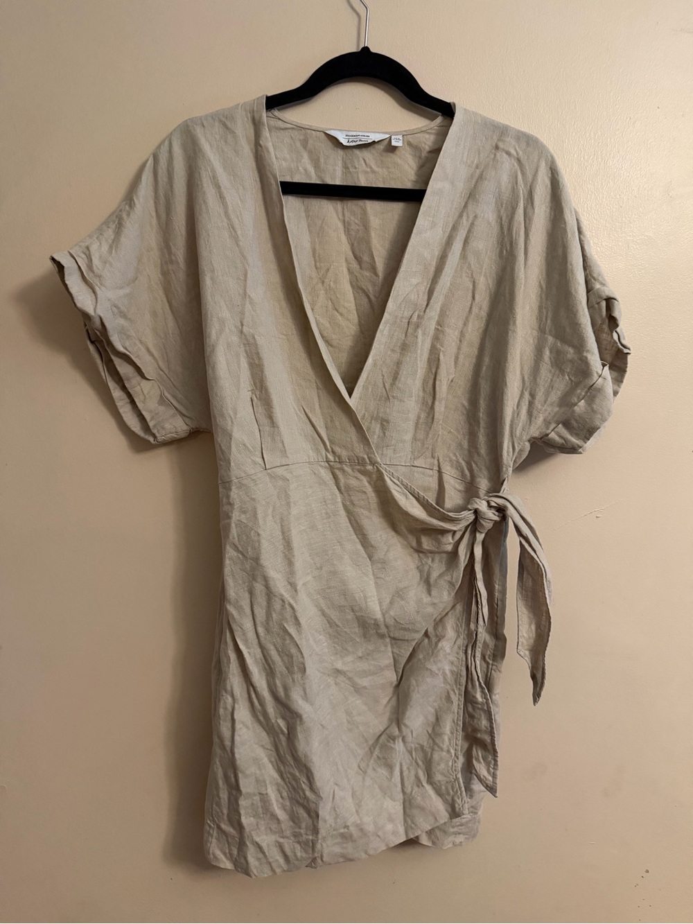 & Other Stories Natural Beige Linen Top